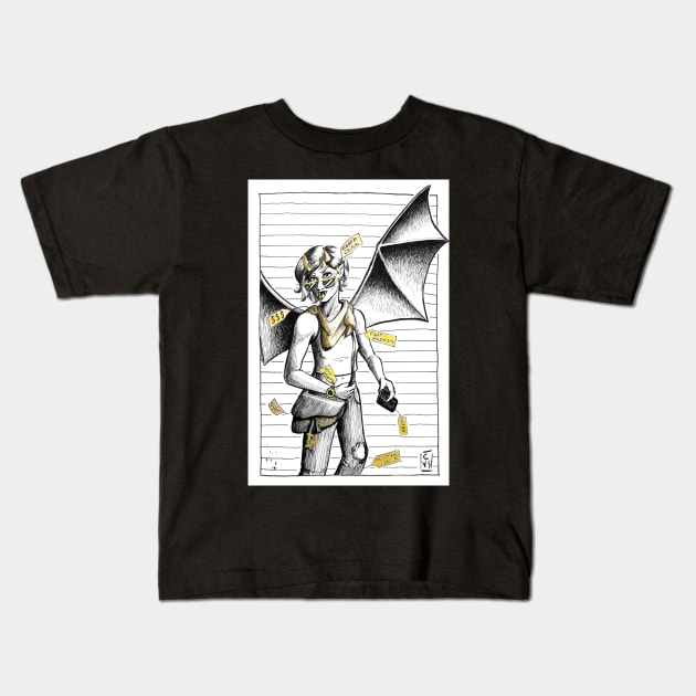 Greed demon Kids T-Shirt by Cleyvonslay